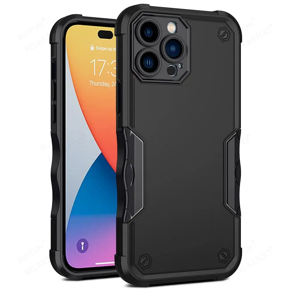 iPhone 14  Anacotte Camera Protection Hard PC Armor Silicone Shockproof Coque iPhone case-0